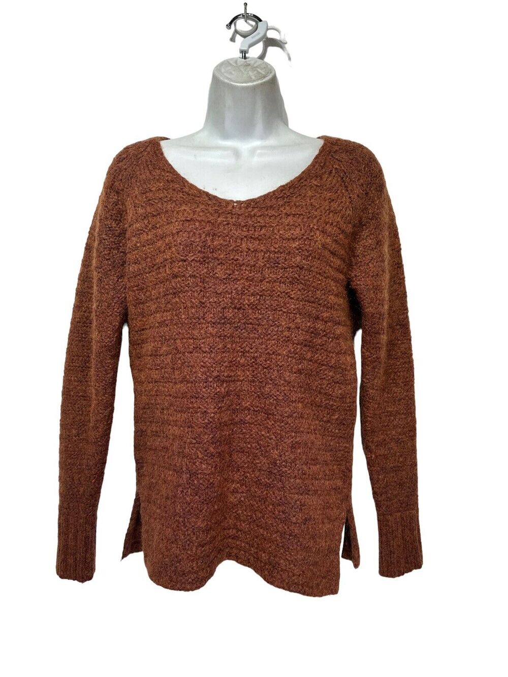 BIANCA B Brown Soft Wool Mohair Pullover Sweater Made in Italy Size M